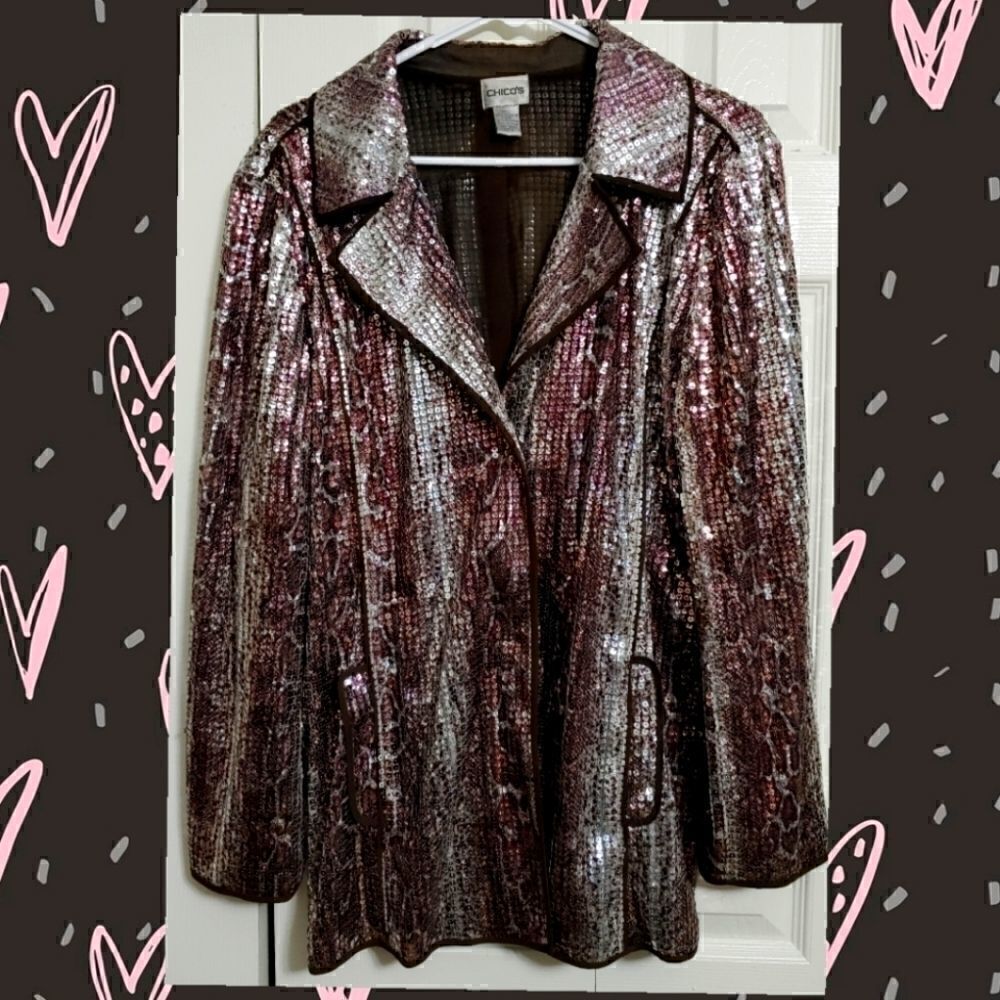 Chico's Women's Jacket Size 2 (Med) EUC